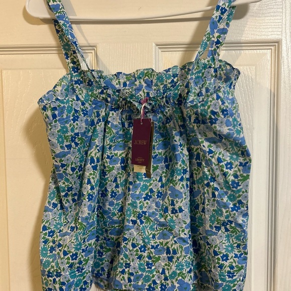 Smocked button-front tank top in Liberty Poppy and Daisy fabric J CREW SIZE XS - Picture 7 of 7